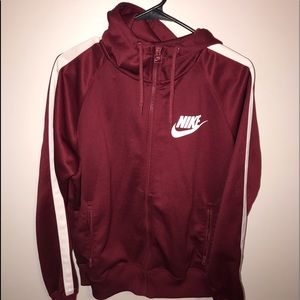 Nike zip up Hoodie Red Medium